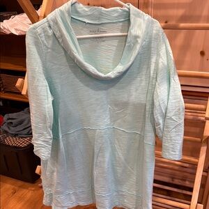 Light Blue Cowl Neck Top